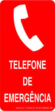 Placa: Telefone de Emergncia