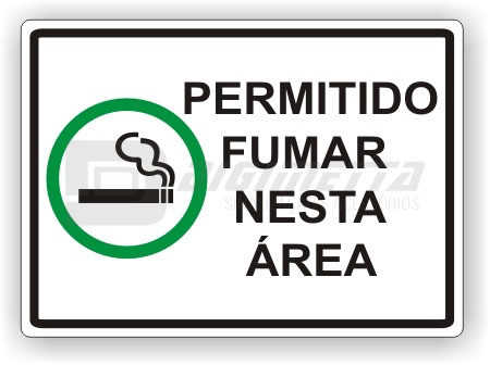 Placa: Permitido Fumar Nesta rea