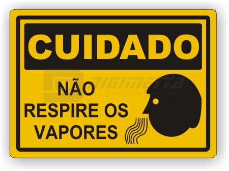 Placa: Cuidado - No Respire os Vapores