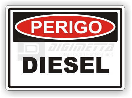 Placa: Perigo - Diesel
