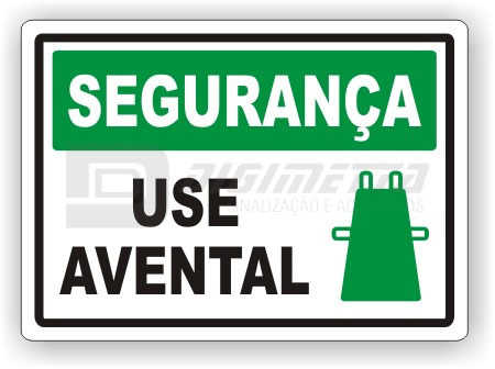 Placa: Segurana - Segurana - Use Avental
