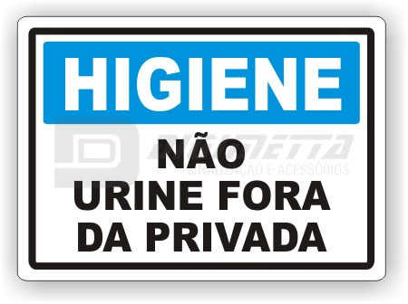 Placa: Higiene - No Urine Fora da Privada