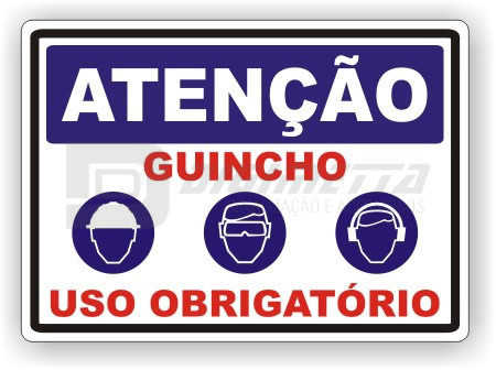 Placa: Ateno - Guincho Uso Obrigatrio