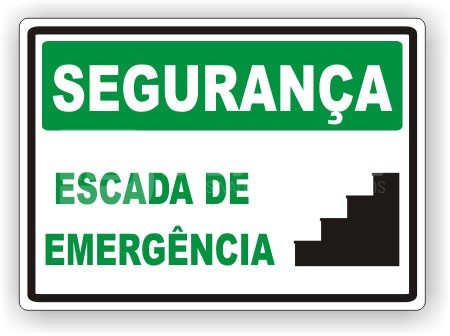 Placa: Escada de Emergência