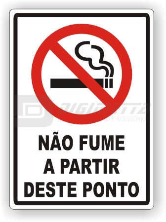 Placa: No Fume a Partir Deste Ponto