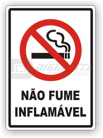 Placa: No Fume Inflamvel