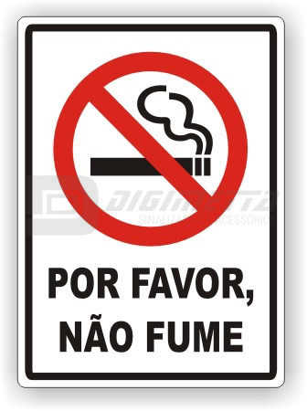 Placa: Por Favor No Fume