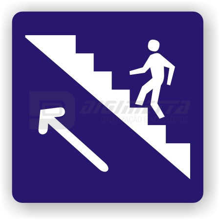 Placa: Pictograma de Escada