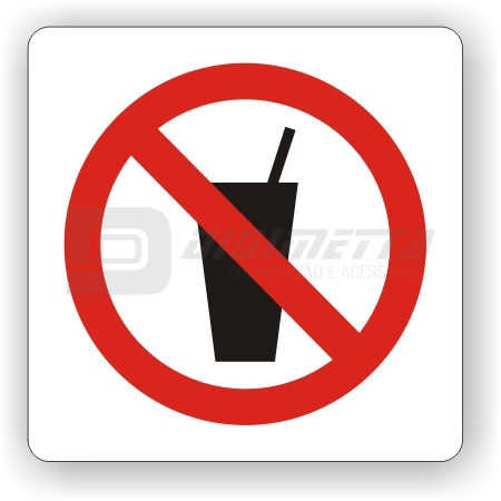 Placa: Pictograma de Proibido Beber Nesta rea