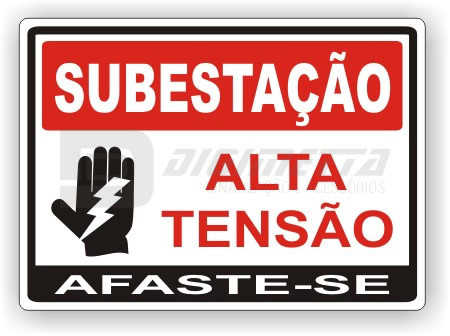 Placa: Sebestao - Alta Tenso - Afaste-se